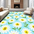 thumbnail image 1 of ODIKA 8'x10' Machine Washable Non-Slip Area Rug, Whimsical Petal Wisdom Academic Foundation High Traffic Rug with Pad, Blue, 686402, 1 of 8