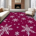 thumbnail image 1 of ODIKA 8'x10' Machine Washable Non-Slip Area Rug, Whimsical Winter Celebration Enchanted Floor Decoration High Traffic Rug, Red, 609241, 1 of 7