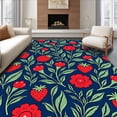 thumbnail image 1 of ODIKA 8'x10' Machine Washable Non-Slip Area Rug, Wild Juicy Passageway Elegant Corridor Artistic High Traffic Rug, Blue, 537037, 1 of 7