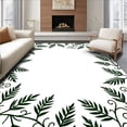 thumbnail image 1 of ODIKA 8'x10' Machine Washable Non-Slip Area Rug, Yuletide Patch Embellished with Evergreen and Festive Swirls High Traffic Rug, Green, 647875, 1 of 7