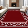 thumbnail image 1 of ODIKA 8'x10' Machine Washable Non-Slip Area Rug, Yuletide Splendor Magnificent Stunning Impressive Extraordinary High Traffic Rug, Red, 614534, 1 of 7