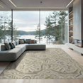thumbnail image 1 of ODIKA 9'x12' Beige Abstract Medallion Design Washable Area Rug Intricate Inspired Pattern Motif Non-Shedding, Easy Care for Master Suite, California King, Under Bed, 1 of 7