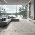 thumbnail image 1 of ODIKA 9'x12' Beige Geometric Pattern Design Washable Area Rug Contemporary Hourglass Motif for Dining Room, Basement, Large Office, Non-Slip Chair-Friendly, 1 of 7