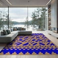 thumbnail image 1 of ODIKA 9'x12' Blue Geometric Washable Area Rug Modern Abstract Shapes With Bold Graphic Design Non-Slip, Chair-Friendly for Dining Room, Basement, Large Office, 1 of 7