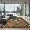 thumbnail image 1 of ODIKA 9'x12' Cowboy Folk Cow Stepped Border Skull Hat Southwestern Unicorn Washable Area Rug None for Great Room, Indoor Concept, Large Living Low Pile, Flatwoven, 1 of 7