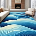 thumbnail image 1 of ODIKA 9'x12' Machine Washable Non-Slip Area Rug, Stair High Traffic Rug, Blue, 104518, 1 of 7