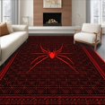 thumbnail image 1 of ODIKA 9'x12' Machine Washable Non-Slip Area Rug, Striking High Contrast Insect Illustration High Traffic Rug, Black, 36578, 1 of 7
