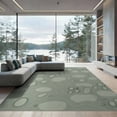 thumbnail image 1 of ODIKA 9'x12' Sage Green Abstract Plush Washable Area Rug Modern Motif With Flowing Shapes And Subtle for Great Room, Indoor Concept, Large Living Low Pile, Flatwoven, 1 of 7