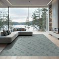 thumbnail image 1 of ODIKA 9'x12' Teal Gray Modern Geometric Star Cross Washable Area Rug Contemporary Diamond Grid Layout with Celestial for Great Room, Indoor Concept, Large Living Low Pile, Flatwoven, 1 of 6