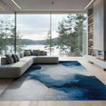 thumbnail image 1 of ODIKA 9'x12' Washable Area Rug Abstract Modern Marble Swirl Design With Minimalist Contemporary Accents for Great Room, Indoor Concept, Large Living Low Pile, Flatwoven, 1 of 7