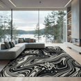 thumbnail image 1 of ODIKA 9'x12' Washable Area Rug Bold Abstract Marbled Motif Inspired Patchwork Cow Snack Spotted Playful for Master Suite, California King, Under Bed, Non-Shedding, Easy Care, 1 of 7