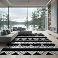 thumbnail image 1 of ODIKA 9'x12' Washable Area Rug Under Contrasting Door Wide Stripe Layering Doormat Front Underlay for Master Suite, California King, Bed, Non-Shedding, Easy Care, 1 of 7