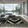 thumbnail image 1 of ODIKA 9'x12' Washable Area Rug Cow Contrasted Print Block Assembly Rectangular Pick Farm Large for Master Suite, California King, Under Bed, Non-Shedding, Easy Care, 1 of 7