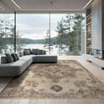 thumbnail image 1 of ODIKA 9'x12' Washable Area Rug Entryway Southwestern Stepped Frame Motif Faded Transitional for Great Room, Indoor Concept, Large Living Low Pile, Flatwoven, 1 of 7