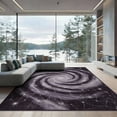 thumbnail image 1 of ODIKA 9'x12' Washable Area Rug Galaxy Starry Cosmic Swirl Glowing Constellation Nebula Purple Flowing Dynamic for Great Room, Indoor Concept, Large Living Low Pile, Flatwoven, 1 of 7