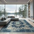 thumbnail image 1 of ODIKA 9'x12' Washable Area Rug Hallway Long Abstract Splatter Lattice Contemporary Geometric for Master Suite, California King, Under Bed, Non-Shedding, Easy Care, 1 of 7