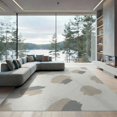 thumbnail image 1 of ODIKA 9'x12' Washable Area Rug Low Pile, Flatwoven, Beige Farmhouse Boho Asymmetrical Scattered Details An Under for Great Room, Indoor Concept, Large Living, 1 of 7