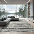 thumbnail image 1 of ODIKA 9'x12' Washable Area Rug Low Pile, Flatwoven, Under Gradient Doormat Striped Featuring Faded Horizontal Bands for Great Room, Indoor Concept, Large Living, 1 of 7