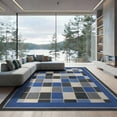 thumbnail image 1 of ODIKA 9'x12' Washable Area Rug Non-Shedding, Easy Care Abstract Mosaic Tessellated Grid Geometric Interlocking Design for Master Suite, California King, Under Bed, 1 of 7