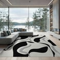 thumbnail image 1 of ODIKA 9'x12' Washable Area Rug Non-Shedding, Easy Care Bold Negative Para Habitacion Alfombras Minimalist Abstract Playful for Master Suite, California King, Under Bed, 1 of 7
