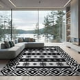 thumbnail image 1 of ODIKA 9'x12' Washable Area Rug Non-Shedding, Easy Care Under Door Mirrored Symmetry Stacked Stripe Welcome Layering for Master Suite, California King, Under Bed, 1 of 7