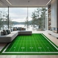 thumbnail image 1 of ODIKA 9'x12' Washable Area Rug Non-Shedding, Easy Care Football Field Sport Theme Design With Yard Line Stripes And End for Master Suite, California King, Under Bed, 1 of 7