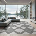 thumbnail image 1 of ODIKA 9'x12' Washable Area Rug Non-Shedding, Easy Care Large Bound Symmetrical Repeating Muted Fuzzy Pink Fluffy for Master Suite, California King, Under Bed, 1 of 7