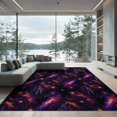 thumbnail image 1 of ODIKA 9'x12' Washable Area Rug Non-Shedding, Easy Care Nebula Motif Sapcerug Arcade Fireworks Anime Cyber Astronaut Playful Expressive for Master Suite, California King, Under Bed, 1 of 7
