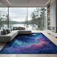 thumbnail image 1 of ODIKA 9'x12' Washable Area Rug Non-Slip, Chair-Friendly Large Galaxy Nebula Swirling Cosmic Meteorite Motif Planetary for Dining Room, Basement, Office, 1 of 7