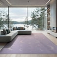 thumbnail image 1 of ODIKA 9'x12' Washable Area Rug Non-Slip, Chair-Friendly Purple Scattered Pink Lunar Glowing Dots Balanced Layout for Dining Room, Basement, Large Office, 1 of 7