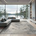 thumbnail image 1 of ODIKA 9'x12' Washable Area Rug Plush Large Abstract Neutral Symmetrical Farmhouse Beige Grey for Dining Room, Basement, Office, Non-Slip Chair-Friendly, 1 of 7