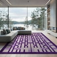 thumbnail image 1 of ODIKA 9'x12' Washable Area Rug Purple Abstract Bold Interlocking Swirl Ombre Gradient Boho Bordered for Great Room, Indoor Concept, Large Living Low Pile, Flatwoven, 1 of 7