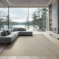 thumbnail image 1 of ODIKA 9'x12' Washable Area Rug Sisal Look Basket Tonal Border Inspired Subtle Stripe Slim Tight for Great Room, Indoor Concept, Large Living Low Pile, Flatwoven, 1 of 7