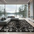 thumbnail image 1 of ODIKA 9'x12' Washable Area Rug Snake Serpent Forest Foliage Coiling Motif Woodland Symmetrical for Great Room, Indoor Concept, Large Living Low Pile, Flatwoven, 1 of 7