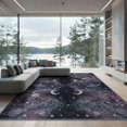 thumbnail image 1 of ODIKA 9'x12' Washable Area Rug Space Galaxy Star Night Sky Design With Planets And Cosmic Swirls for Great Room, Indoor Concept, Large Living Low Pile, Flatwoven, 1 of 7