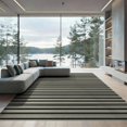 thumbnail image 1 of ODIKA 9'x12' Washable Area Rug Striped Breezy Rectangular Motif Tone Contrast Doormat Edges for Dining Room, Basement, Large Office, Non-Slip Chair-Friendly, 1 of 7