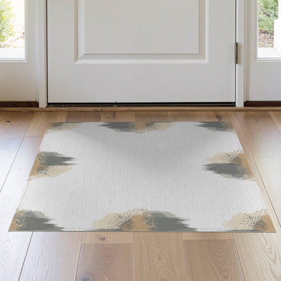 ODIKA Abstract Calming Way Asymmetrical Speckled Details Lightweight for Hallway, Study Room, Playroom, Non-Slip Low Profile