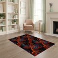 thumbnail image 1 of ODIKA Abstract Flame Rivers And Molten Cracks Volcanic Vortex With Playful Expressive Stain Resistant Low Profile for Dorm Room, Small Living Apartment, 1 of 7