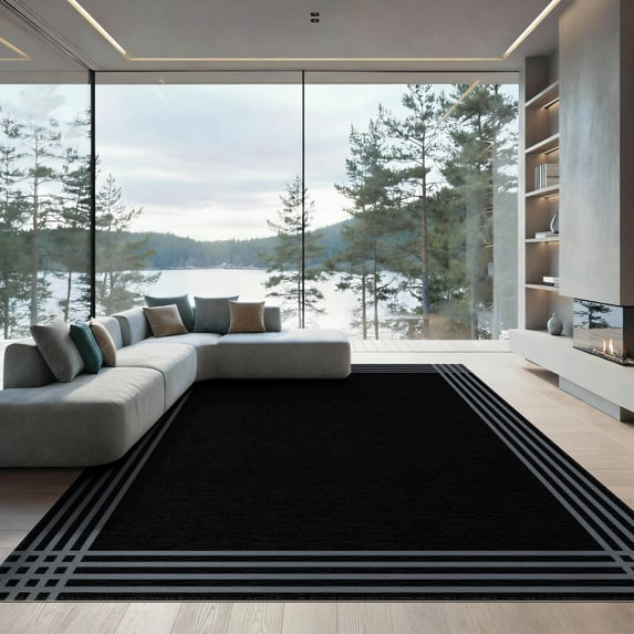 ODIKA Alfombras Symmetrical Finish Para Habitacion Alfombra Bedside Non-Slip Chair-Friendly for Dining Room, Basement, Large Office