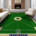 thumbnail image 1 of ODIKA Baseball Stadium Crest With Varsity Pennants And Field Stripes for Dining Room, Large Office, Lounge, Non-Slip Chair-Friendly, 1 of 7