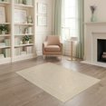thumbnail image 1 of ODIKA Basket Tonal Border Inspired Subtle Stripe Slim Tight Sisal Look Refined for Dorm Room, Small Living Apartment, Stain Resistant Low Profile, 1 of 7