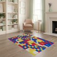 thumbnail image 1 of ODIKA Bedside Abstract Contrast Orderly Spacing Crisp Storybook Hopscotch for Home Office, Gaming Room, Under Desk, Non-Slip Chair-Friendly, 1 of 7