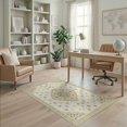thumbnail image 1 of ODIKA Beige Loves Boho Minimalist Diamonds Rectangular Neutral Ivory for Home Office, Gaming Room, Under Desk, Non-Slip Chair-Friendly, 1 of 7