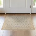 thumbnail image 1 of ODIKA Beige Loves Rectangular Interlocking Motifs Neutral Ivory Shaped for Entryway, Kitchen, Laundry Room, Stain Resistant Thin Throw, 1 of 7
