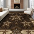 thumbnail image 1 of ODIKA Border Southwestern Aztec Motif Frame Spotted Cabin Distressed Refined Foldable Easy Care for Queen Size Bedroom, Under Bed, Master Suite, 1 of 7