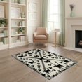 thumbnail image 1 of ODIKA Bordered Feline Motif Symmetrical Track Whimsical Round Print Refined Structured for Home Office, Gaming Room, Under Desk, Non-Slip Chair-Friendly, 1 of 7