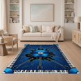 thumbnail image 1 of ODIKA Cd Note Disc Centerpiece Piano Border Shape Motifs Music Guitar for Dining Room, Under Table, Home Office, Non-Slip Chair-Friendly, 1 of 7