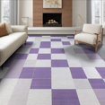 thumbnail image 1 of ODIKA Checkered Modern Geometric Grid With Bold Interlocking Square Tile for King Size Bedroom, Master Suite, Under Bed, Foldable Easy Care, 1 of 7