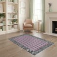 thumbnail image 1 of ODIKA Cheetah Leopard Print Spotted Center Stripe Frame Pink Zebra Flowing Dynamic Stain Resistant Low Profile for Dorm Room, Small Living Apartment, 1 of 7