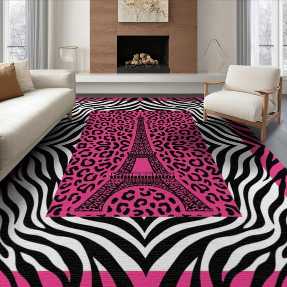 ODIKA Cheetah Print Tower Zebra Border Spotted Leopard Playful Expressive for King Size Bedroom, Master Suite, Under Bed, Foldable Easy Care